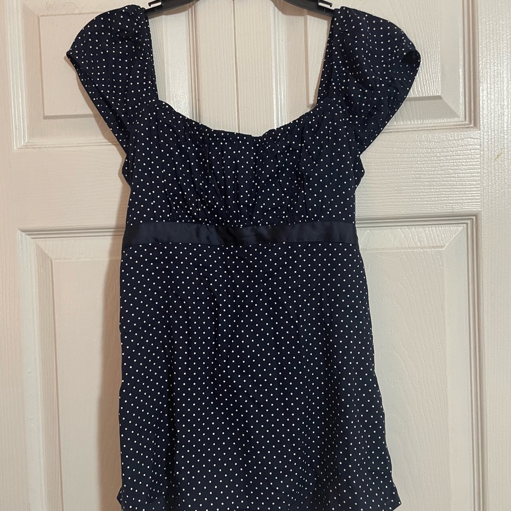 Hollister Navy Blue Babydoll Top